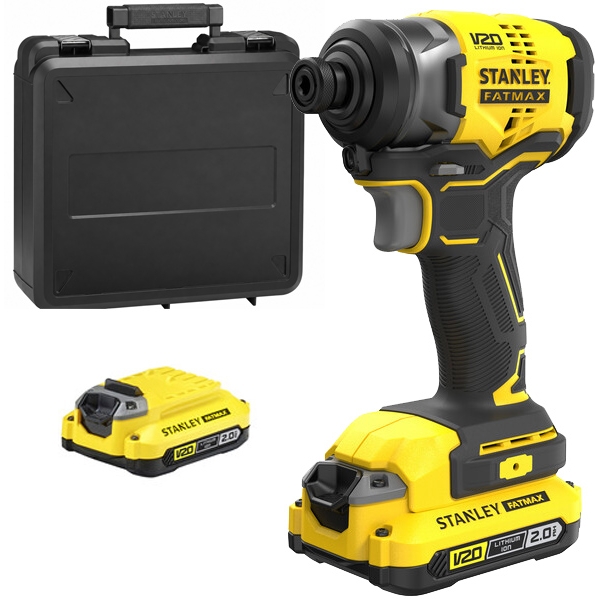 imagine Stanley - SFMCF810D2K - Masina de insurubat cu impact cu 2 acumulatori, Li-Ion, 18 V, 2 Ah, 170 Nm, -, valiza plastic
