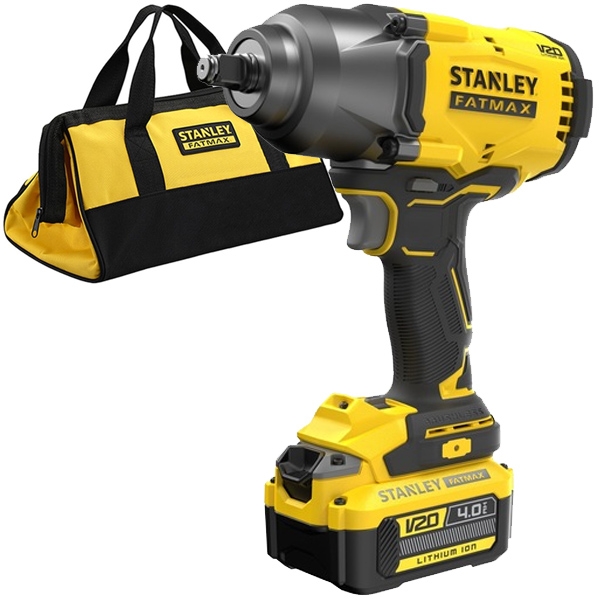 Stanley - SFMCF940M1 - Masina de insurubat cu impact cu 1 acumulator, Li-Ion, 18 V, 4 Ah, patrat 1/2 inch, 950 Nm, -, geanta textila Stanley - SFMCF940M1 - Masina de insurubat cu impact cu 1 acumulator, Li-Ion, 18 V, 4 Ah, patrat 1/2 inch, 950 Nm, -, geanta textila