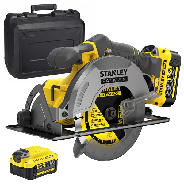 Stanley - SFMCS500M2K - Fierastrau circular cu 2 acumulatori, Li-Ion, 18 V, 4 Ah, 165x16 mm, valiza plastic Stanley - SFMCS500M2K - Fierastrau circular cu 2 acumulatori, Li-Ion, 18 V, 4 Ah, 165x16 mm, valiza plastic