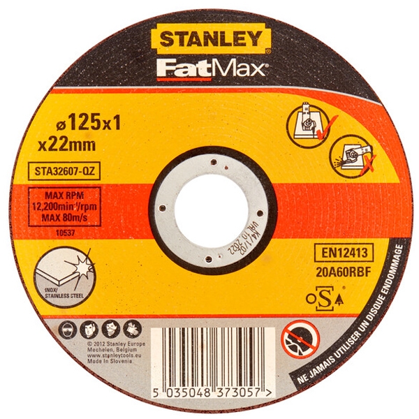 Stanley - FATMAX - Disc taiere inox, 125x22.2x1 mm, 1 buc Stanley - FATMAX - Disc taiere inox, 125x22.2x1 mm, 1 buc