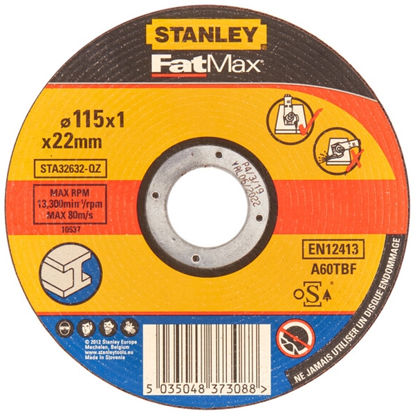 Stanley - FATMAX - Disc taiere metal, 115x22.2x1 mm, 1 buc Stanley - FATMAX - Disc taiere metal, 115x22.2x1 mm, 1 buc