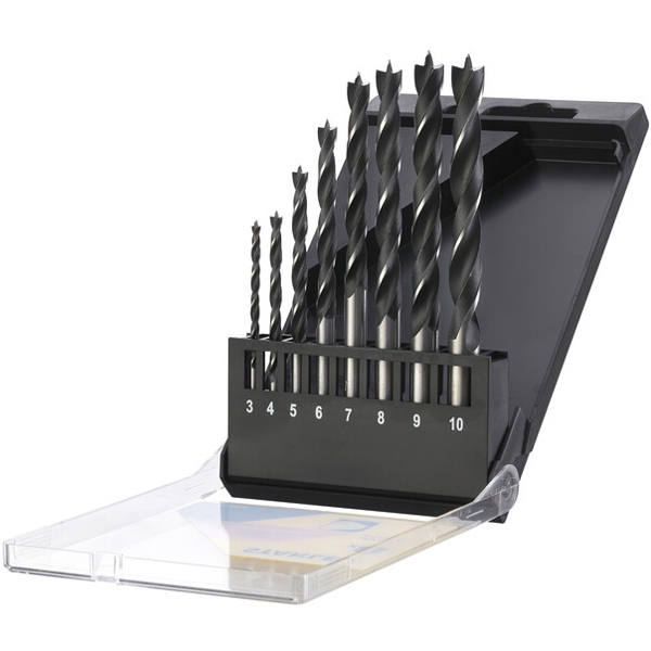 imagine Stanley - STA56006-QZ - Set burghie lemn cu varf ascutit, 3-10  mm, tija cilindrica, 8 bucati