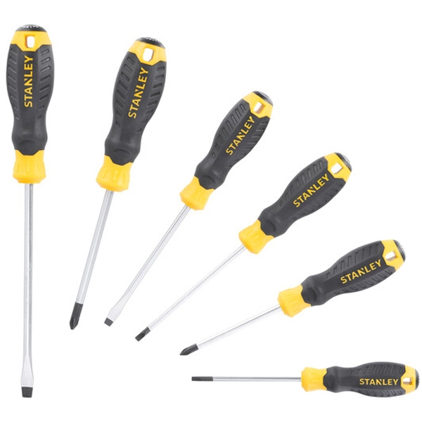 Stanley - CUSHION GRIP - Set surubelnite cu profil PH si plat, 6 bucati Stanley - CUSHION GRIP - Set surubelnite cu profil PH si plat, 6 bucati