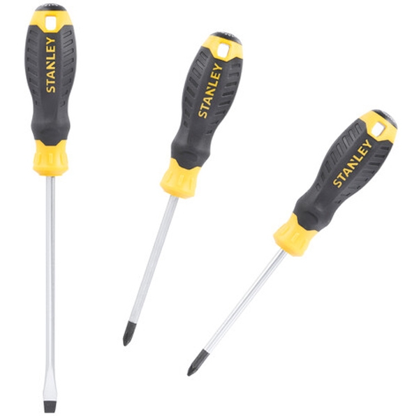 Stanley - CUSHION GRIP - Set surubelnite cu profil PH, PZ si plat, 3 bucati Stanley - CUSHION GRIP - Set surubelnite cu profil PH, PZ si plat, 3 bucati