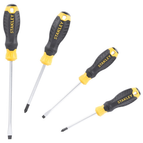Stanley - CUSHION GRIP - Set surubelnite cu profil PH si plat, 4 bucati Stanley - CUSHION GRIP - Set surubelnite cu profil PH si plat, 4 bucati
