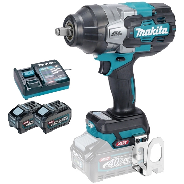 imagine Makita - TW002GZ + PSK XGT - Masina de insurubat cu impact, patrat 1/2 inch, 1700 Nm, M12-M36 + Set 2 acumulatori si incarcator, Li-Ion, 40 V, 5 Ah
