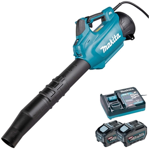 imagine Makita - UB003CZ + PSK XGT - Suflanta de gradina, 1032 m3/h + Set 2 acumulatori si incarcator, Li-Ion, 40 V, 5 Ah
