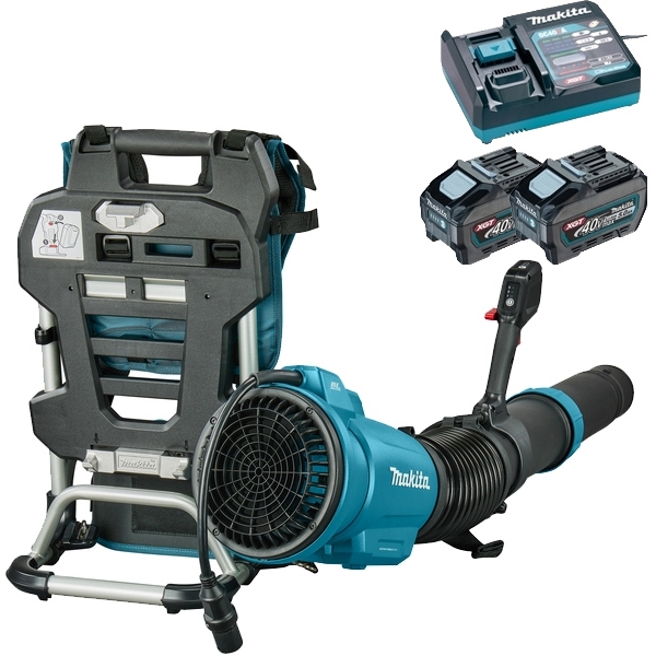 imagine Makita - UB004CZ + PSK XGT - Suflanta de gradina, 1254 m3/h + Set 2 acumulatori si incarcator, Li-Ion, 40 V, 5 Ah