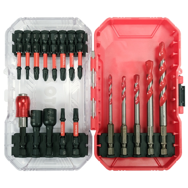 imagine Yato - YT-04615 - Set capete de insurubare si chei tubulare, mixte, 18 bucati