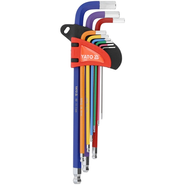 imagine Yato - YT-05635 - Set imbusuri, 1.5-10 mm, 9 bucati, cap sferic