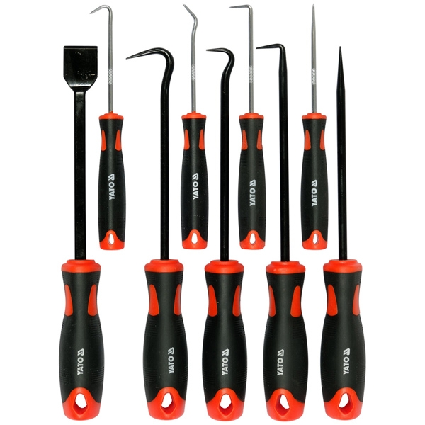 Yato - YT-08426 - Set carlige si raclete pentru extras garnituri, 9 bucati