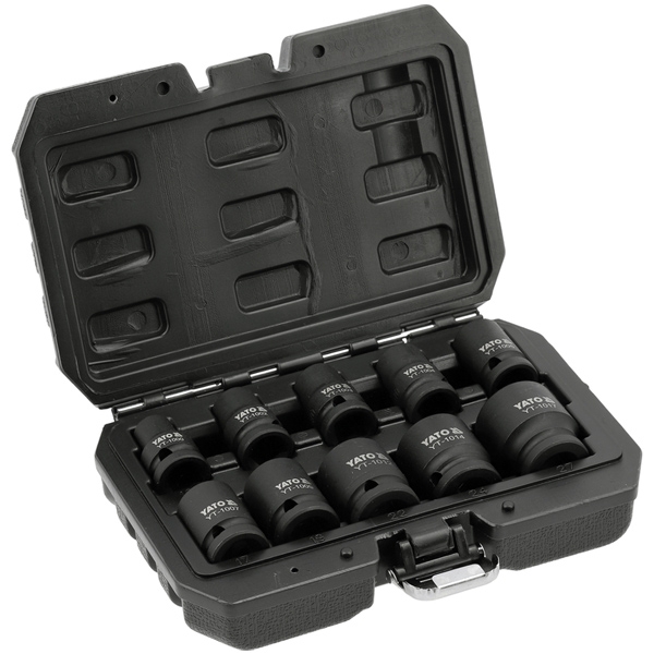 imagine Yato - YT-10252 - Set chei tubulare impact, 10-27  mm, 1/2 inch, 10 bucati