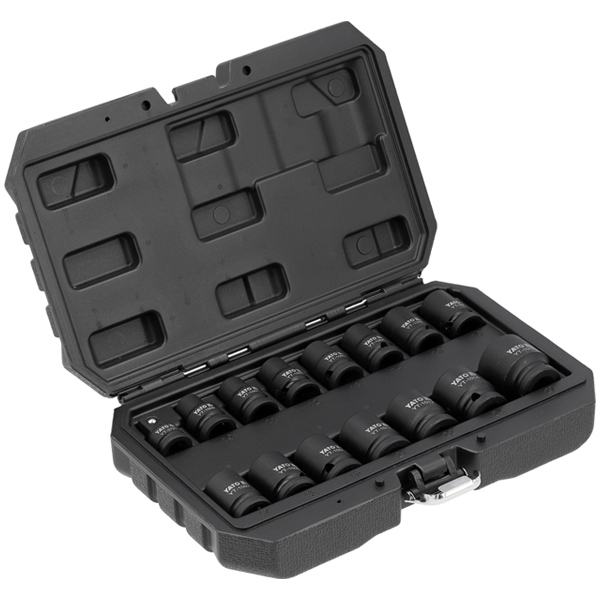 imagine Yato - YT-10253 - Set chei tubulare impact, 10-27  mm, 1/2 inch, 15 bucati