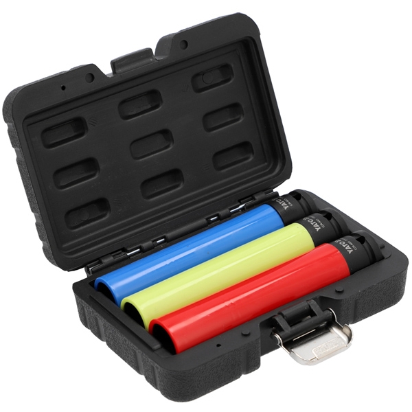 imagine Yato - YT-10565 - Set chei tubulare impact, 17-21  mm, 1/2 inch, 3 bucati