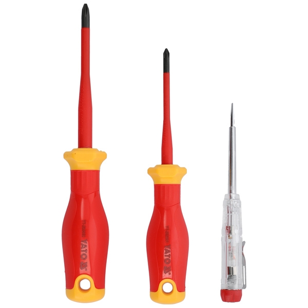 imagine Yato - YT-282680 - Set surubelnite cu profil PH si plat, 3 bucati, izolatie 1000 V
