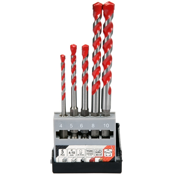 imagine Yato - YT-44789 - Set 5 burghie universale, 4-10  mm, tija hexagonala