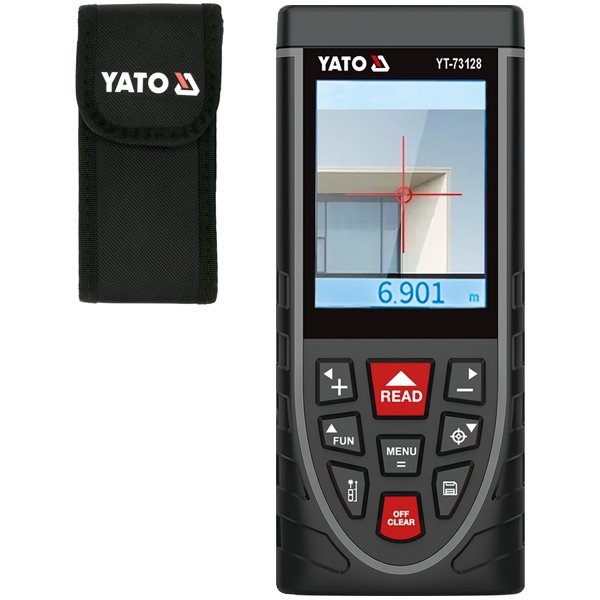 imagine Yato - YT-73128 - Telemetru laser, 120 m, +/-2 mm/m, - valori memorate, display color