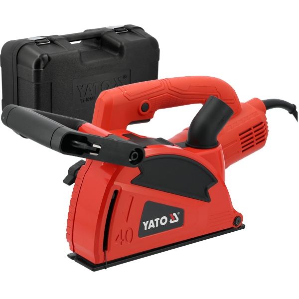 imagine Yato - YT-82016 - Freza pentru caneluri beton, 1800 W, 150 mm, turatie constanta, pornire lina, valiza plastic