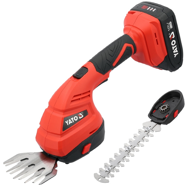 imagine Yato - YT-828357 - Masina de tuns gard viu cu 1 acumulator si incarcator, Li-Ion, 18 V, 2 Ah, 18 cm, accesorii