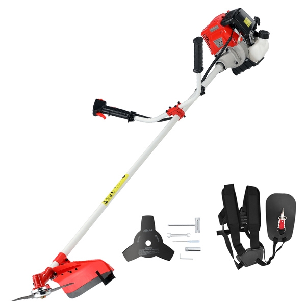 imagine Yato - YT-85004 - Motocoasa pe benzina, 1 CP, 430 mm, 31 cm3, cap cu fir, cutit cu 3 dinti, accesorii