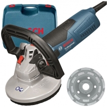 Bosch  GBR 15 CA + PRO Concrete - Slefuitor pentru beton, 1500 W, 125 mm, valiza plastic + Disc oala diamantat, 125x22.2x5 mm, seg