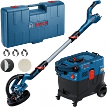 Bosch  GTR 550 + GAS 400 A - Slefuitor pentru pereti, 550 W, 215 mm, valiza plastic + Aspirator umed-uscat, 1200 W, 240 mbar, 40 l