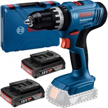 Bosch - GSB 18V-25 - Masina de gaurit si insurubat cu percutie cu 2 acumulatori, Li-Ion, 18 V, 2 Ah, 60 Nm, led iluminare, valiza plastic