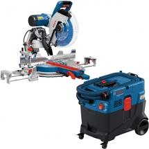 Bosch  GCM 12 GDL + GAS 400 A - Fierastrau circular stationar, 2000 W, 305x30 mm + Aspirator umed-uscat, 1200 W, 240 mbar, 40 l, p