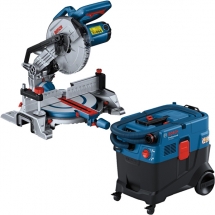 Bosch  GCM 216 + GAS 400 A - Fierastrau circular stationar, 1300 W, 216 mm + Aspirator umed-uscat, 1200 W, 240 mbar, 40 l, priza s