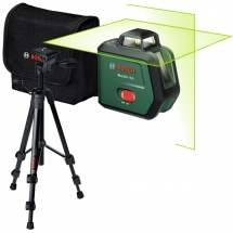 Bosch  PLL360-15G - Nivela laser cu linii, 30 m, +/-0.4 mm/m, 2 linii laser, fascicul verde, proiectie 360 grade, trepied, geanta 