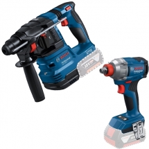 Pachet Bosch  Scule Constructii - Rotopercutor SDS-Plus, 18 V, - Ah, 1.9 J + Masina de insurubat cu impact, 18 V, - Ah, patrat 1/2