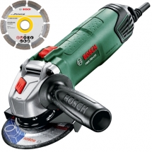 Bosch  UniversalGrind 750-125 + ECO for Universal - Polizor unghiular cu fir, 750 W, 125 mm + Disc diamantat de taiere segmentat, 