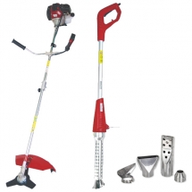Raider  RD-GBC10 + RD-HG20 - Motocoasa pe benzina, 2 CP, 255 mm, 42.7 cm3, cutit metalic cu 3 dinti + Arzator electric de buruieni