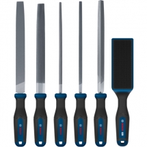 Bosch - PRO - Set pile mixte, 200-230  mm, dantura mixta, 6  bucati, maner