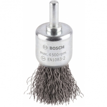 Bosch  PRO Metal clean - Perie pensula, 25x0.3  mm, fir ondulat, tija cilindrica 6 mm