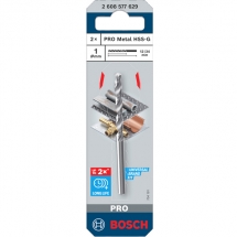 Bosch  PRO Metal HSS-G - Set burghie metal, HSS-G, 1  mm, tija cilindrica, 2  bucati