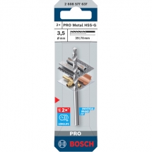 Bosch  PRO Metal HSS-G - Set burghie metal, HSS-G, 3.5  mm, tija cilindrica, 2  bucati