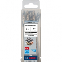 Bosch  PRO Metal HSS-G - Set burghie metal, HSS-G, 8.5  mm, tija cilindrica, 5  bucati
