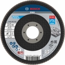 Bosch  PRO X571 - Disc lamelar, profil convex,  115x22.2 mm, granulatie 80