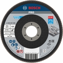 Bosch  PRO X571 - Disc lamelar, profil convex,  125x22.2 mm, granulatie 120
