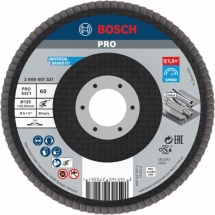 Bosch  PRO X571 - Disc lamelar, profil drept,  125x22.2 mm, granulatie 60