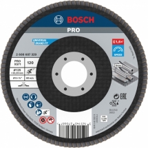 Bosch  PRO X571 - Disc lamelar, profil drept,  125x22.2 mm, granulatie 120