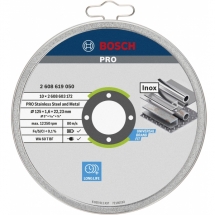 Bosch  PRO Stainless Steel and Metal - Disc taiere inox, 125x22.2x1.6 mm, 10 bucati