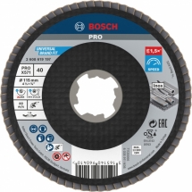 Bosch  PRO X571 - Disc lamelar, profil convex,  115x22.2 mm, granulatie 40