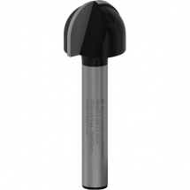Bosch  PRO Router Bit - Freza de raionat convexa,  15.9x12.4x45 mm, tija 6 mm, furnir, lemn de esenta moale, lemn de esenta tare, 
