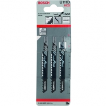 Bosch  U 111 D - Set panze fierastrau pendular, tija universala (U), 92 mm, lemn, taiere dreapta, grosiera, 3 bucati