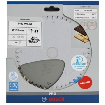 Bosch - PRO Aluminium + PRO Wood - Panza fierastrau circular, aluminiu, 165x20x1.8 mm, 54 dinti + Panza fierastrau circular, lemn, 165x20x1.5 mm, 48 dinti