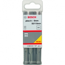 Bosch  Plus-3 - Set burghie SDS-Plus, 6  mm, 10 bucati