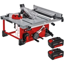 Einhell  TE-TS 36/210 Li PXC + Twinpack - Fierastrau circular de masa, 210x30 mm + Set 2 acumulatori, Li-Ion, 18 V, 4 Ah