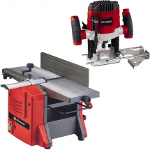 Einhell  TC-SP 204/2 + TC-RO 1155 E - Masina de rindeluit si degrosat, 1500 W, 204 mm, cutite reascutibile, monofazata + Masina de